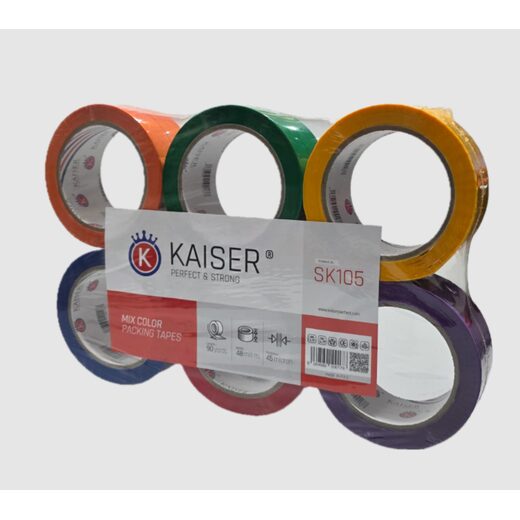 کایزر 105 - چسب 90 یارد  45 میکرون رنگی ک 60 ع
