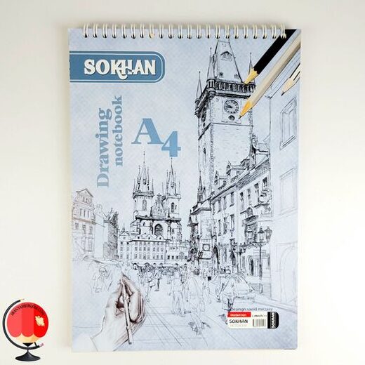 سخن - دفتر A4  ابرنگ  20*30