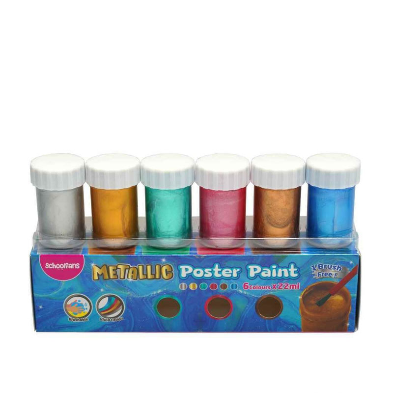 اسکول فنس 92431 - گواش 6 رنگ متالیک