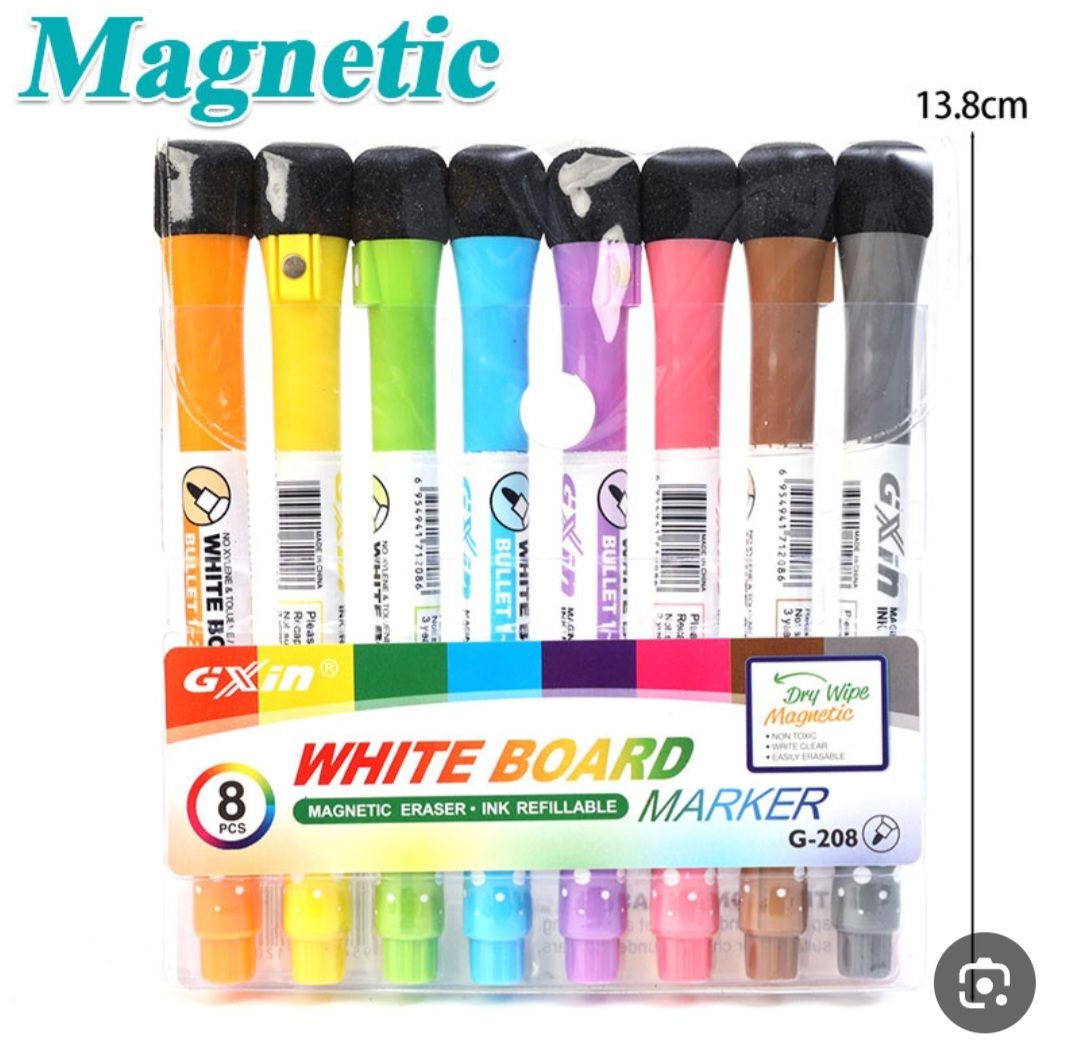 جکسین 208-ماژیک 8 رنگ کیفی مگنتی پاکن دار 112-14